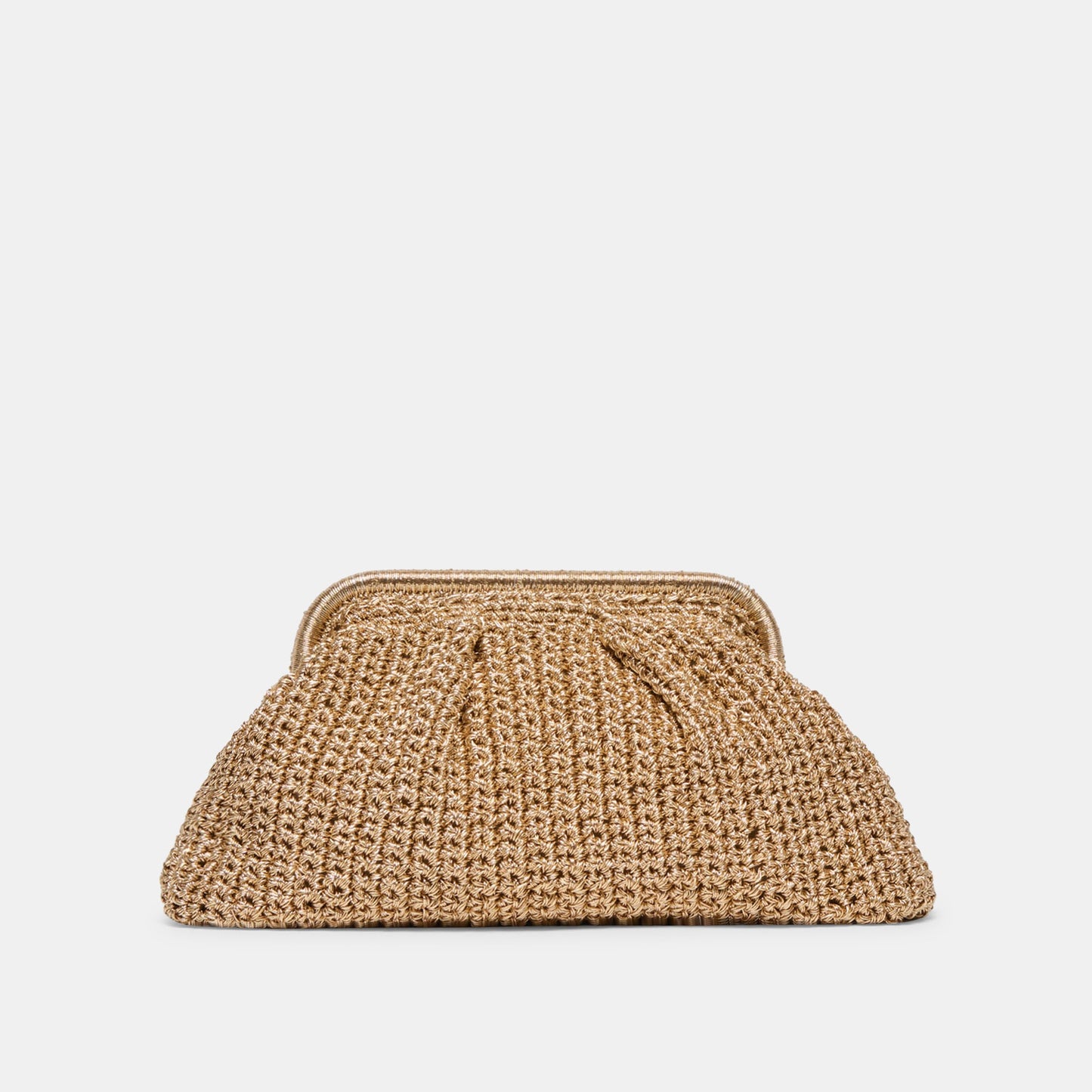 IONE CLUTCH GOLD CROCHET