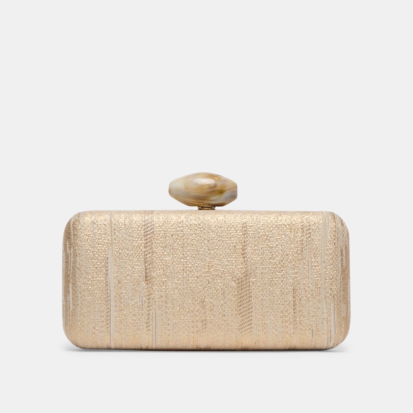 NERYS CLUTCH GOLD NATURAL FABRIC
