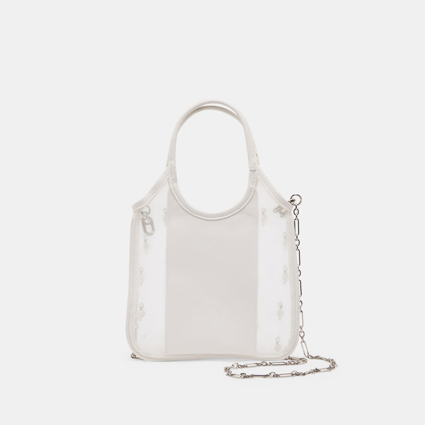 SYLVENE PEARL CROSSBODY WHITE MESH