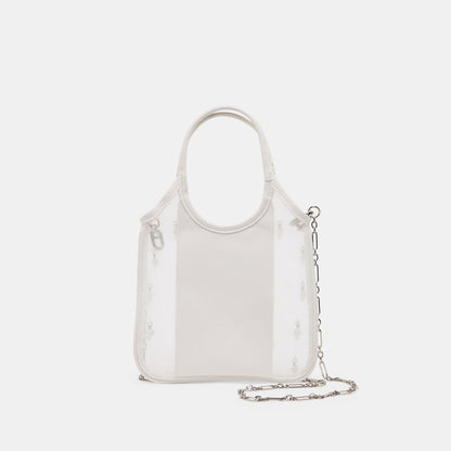SYLVENE PEARL CROSSBODY WHITE MESH