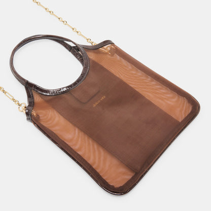 SYLVENE CROSSBODY CHOCOLATE MESH