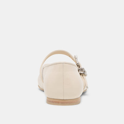 ALIZZA BALLET FLATS CREME CRINKLE PATENT