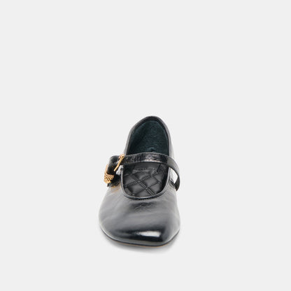 ALIZZA BALLET FLATS MIDNIGHT CRINKLE PATENT