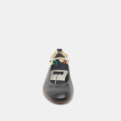 BAIDEN BALLET FLATS BLACK LEATHER