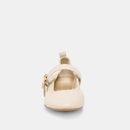 CAELY BALLET FLATS BONE LEATHER