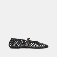 BLACK WOVEN LEATHER