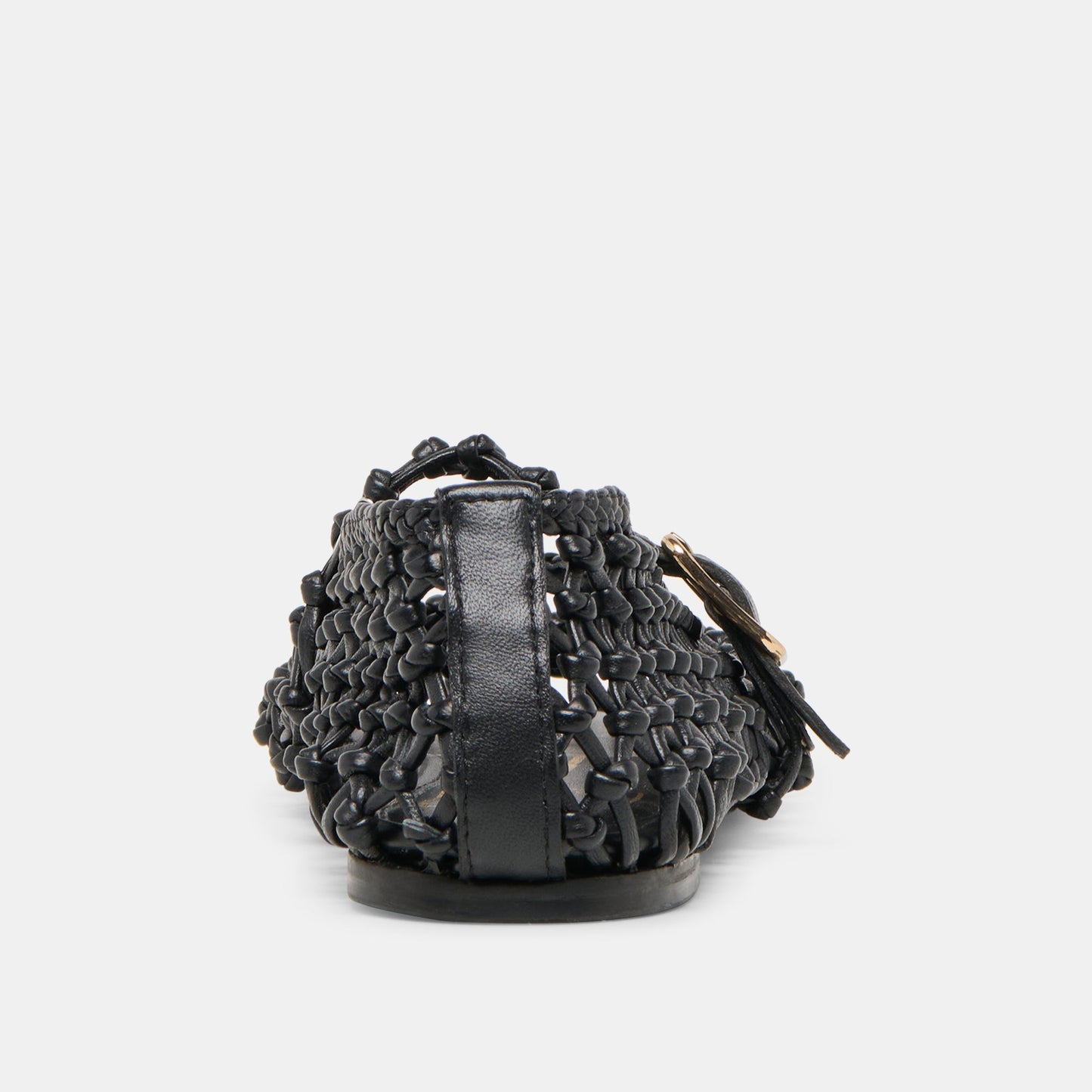 CLAIR BALLET FLATS BLACK WOVEN LEATHER