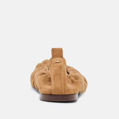 CONRAD BALLET FLATS LT BROWN SUEDE