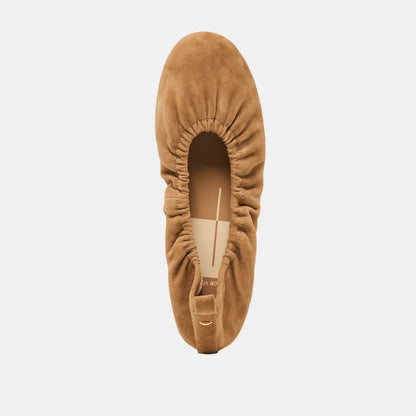 CONRAD BALLET FLATS LT BROWN SUEDE