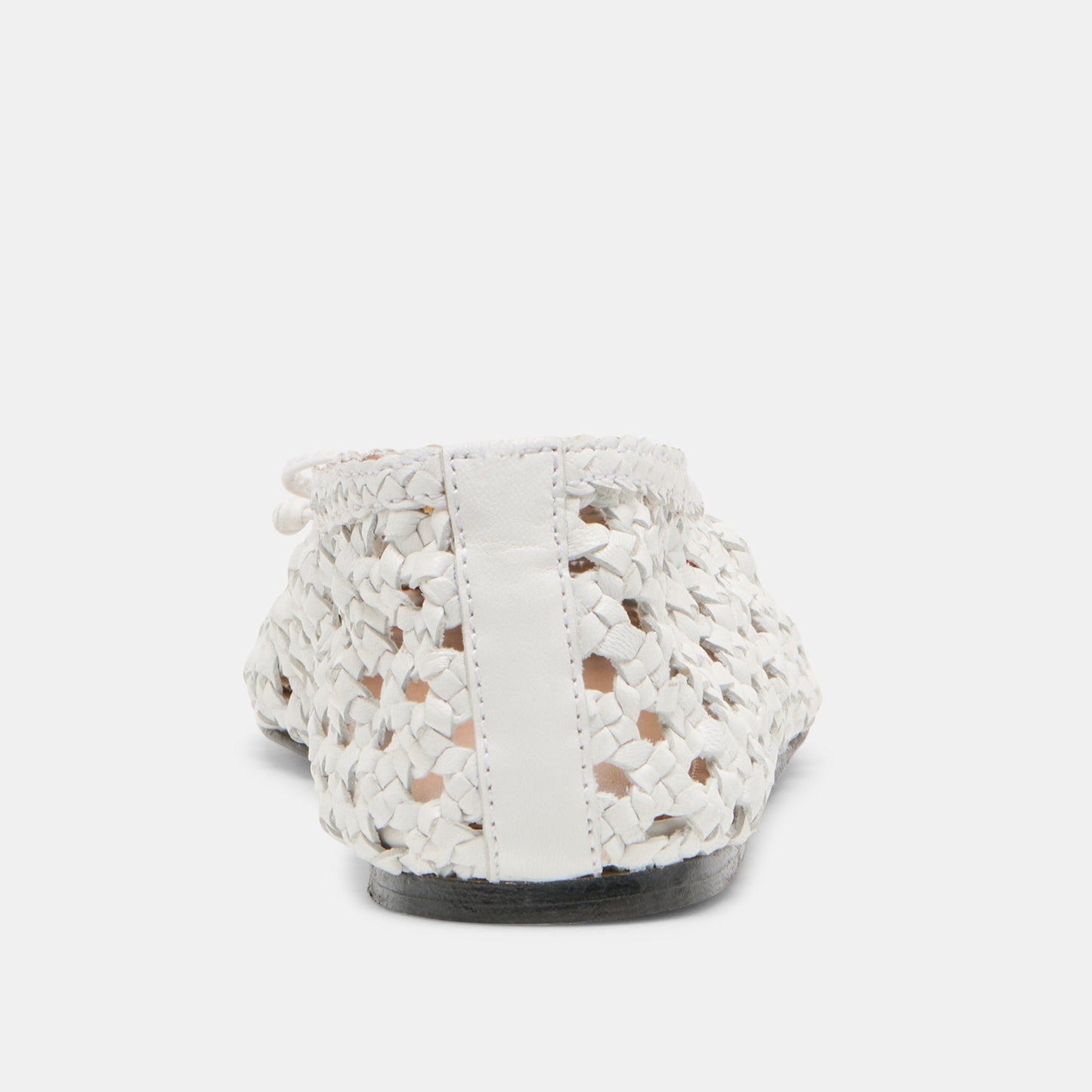 EDDA BALLET FLATS BONE WOVEN LEATHER