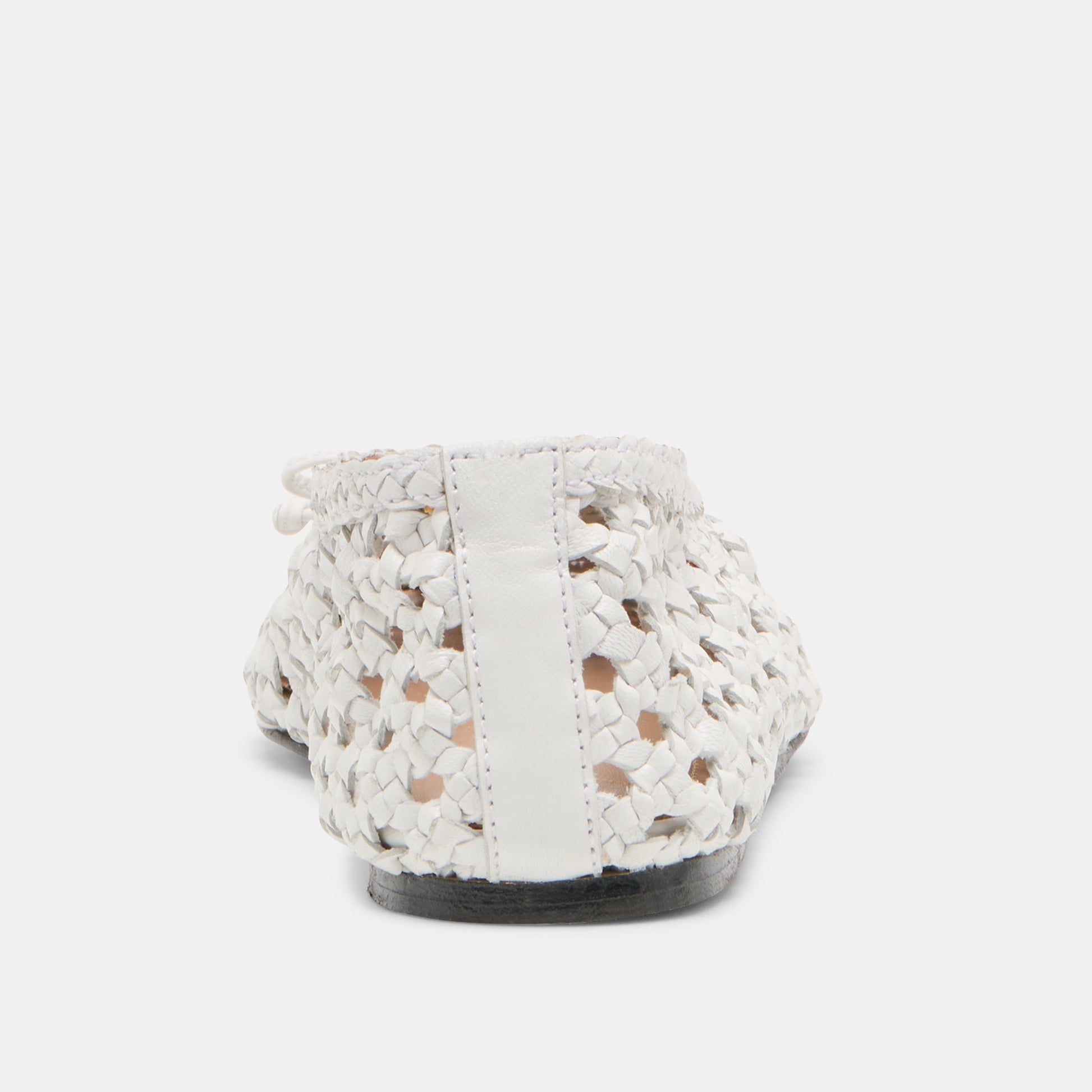 EDDA BALLET FLATS BONE WOVEN LEATHER