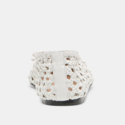EDDA BALLET FLATS BONE WOVEN LEATHER