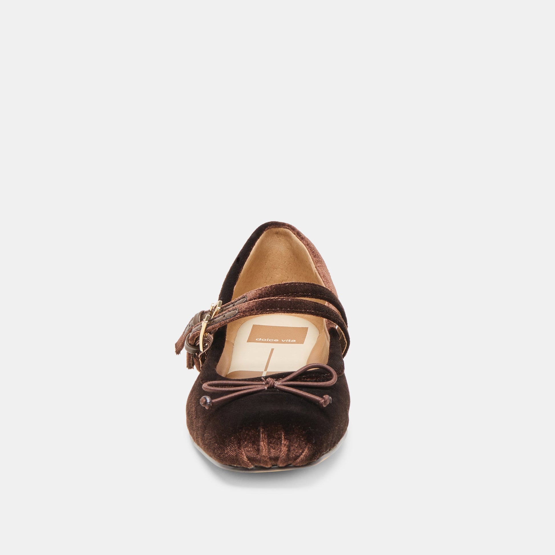 GIBSEN BALLET FLATS CHOCOLATE VELVET