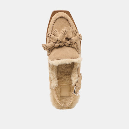 HAMLIT PLUSH LOAFERS DK TAUPE SUEDE