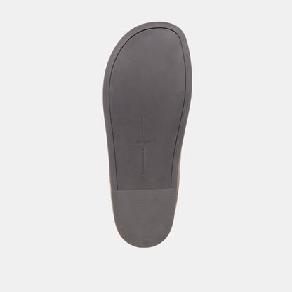 JODERO FLATS BROWN LEOPARD PRINTED SUEDE