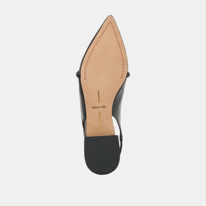 PAYGE FLATS MIDNIGHT CRINKLE PATENT