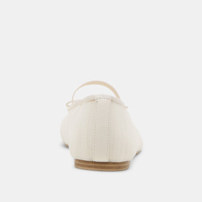 RAEVEN BALLET FLATS WHITE TULLE