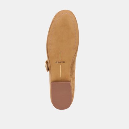 RELAN BALLET FLATS LT BROWN SUEDE