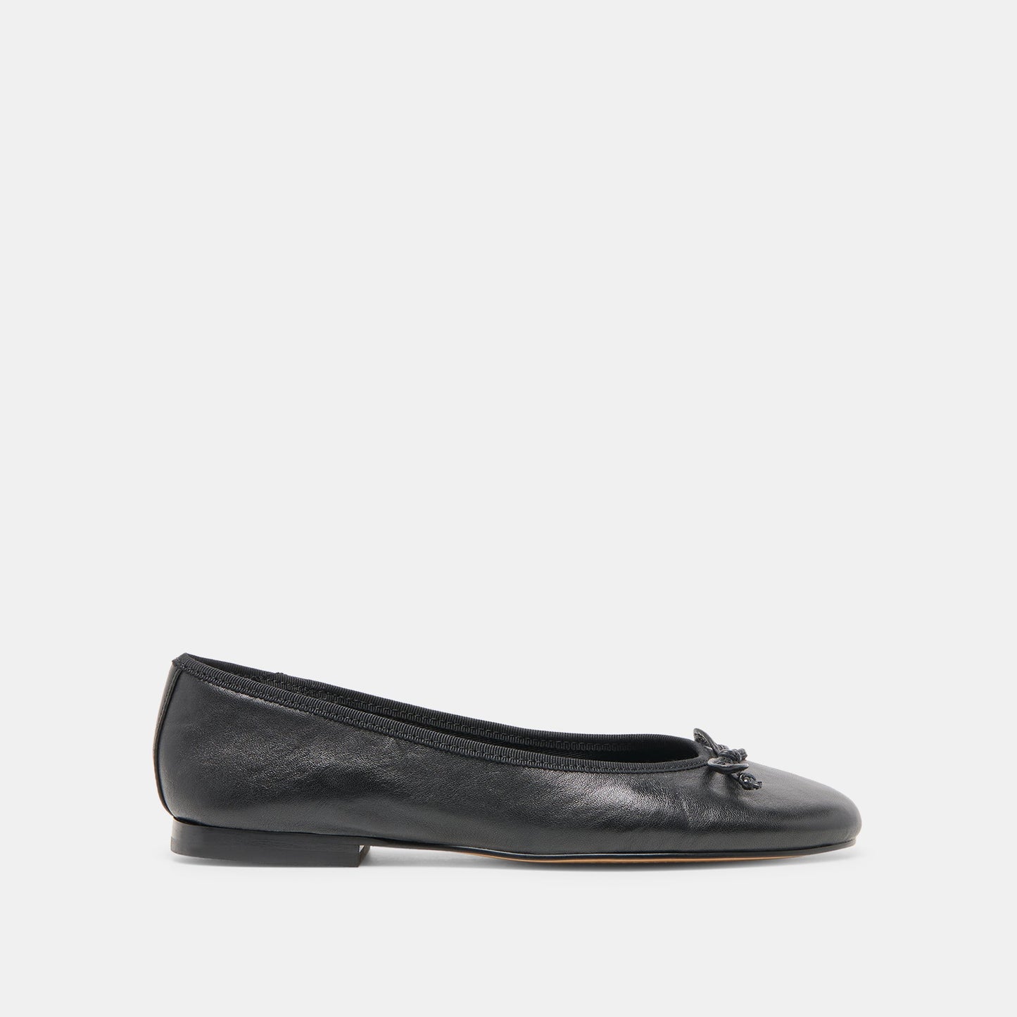 RITLA WIDE BALLET FLATS BLACK LEATHER