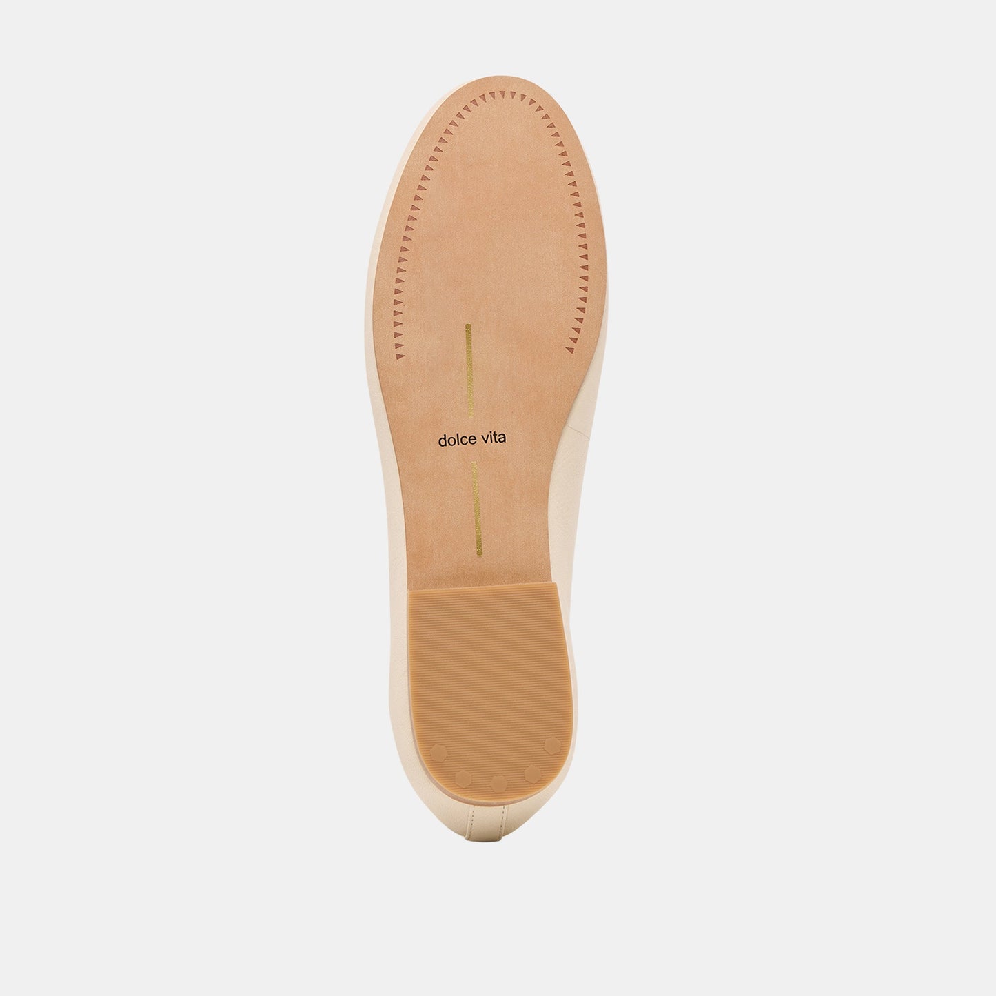 RITLA WIDE BALLET FLATS BONE LEATHER