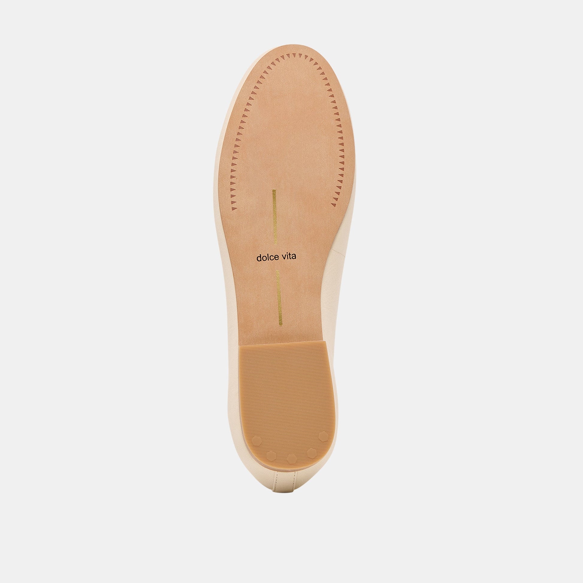 RITLA WIDE BALLET FLATS BONE LEATHER