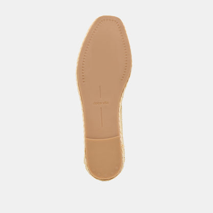 TIANNA BALLET FLATS LT NATURAL RAFFIA LACE