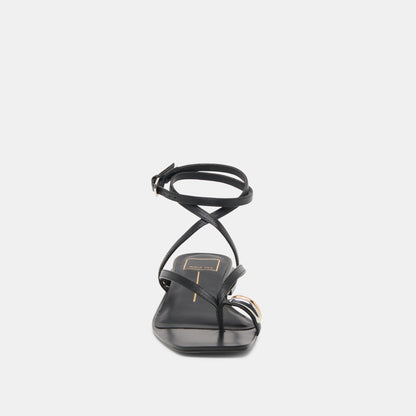 TYRICE SANDALS BLACK LEATHER