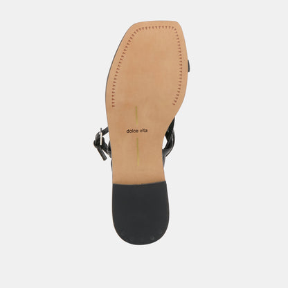 TYRICE SANDALS BLACK LEATHER