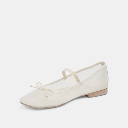 CADEL BALLET FLATS IVORY MESH