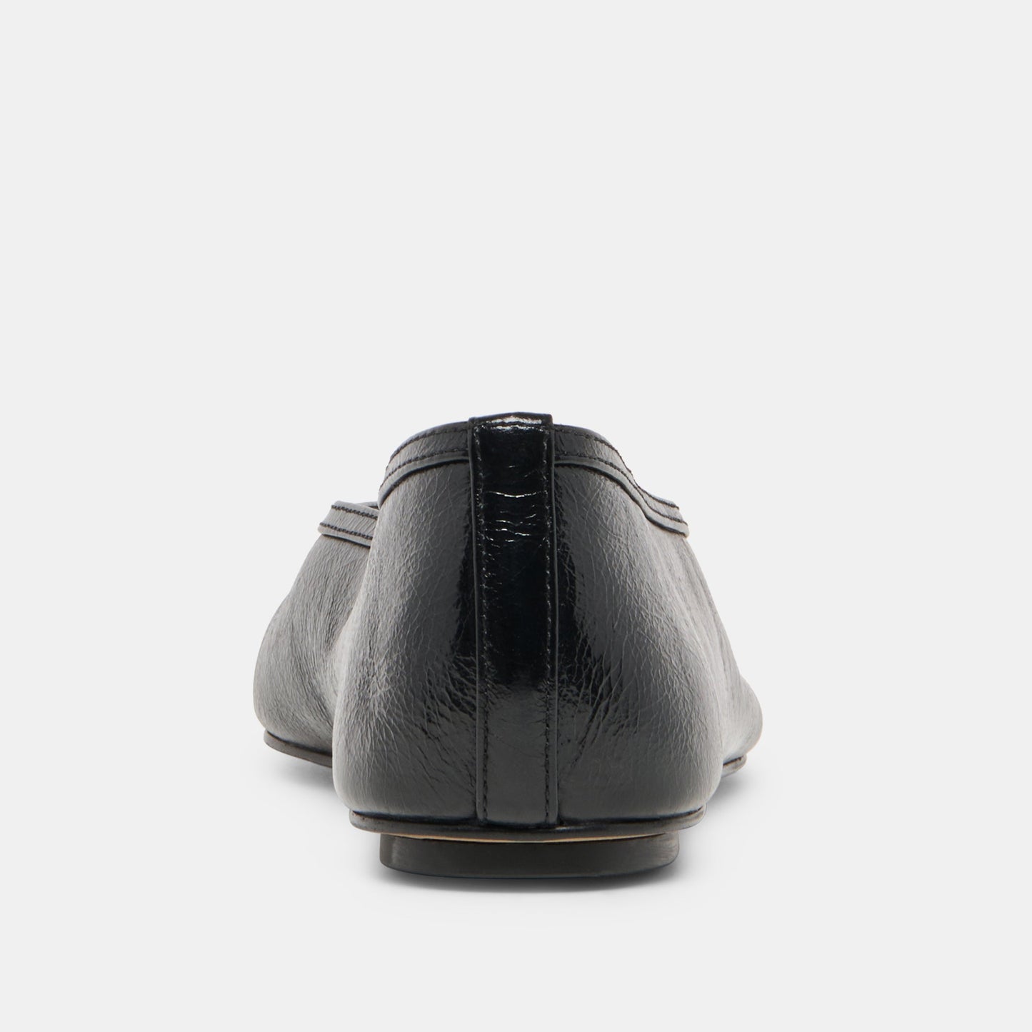 CARET BALLET FLATS BLACK LEATHER
