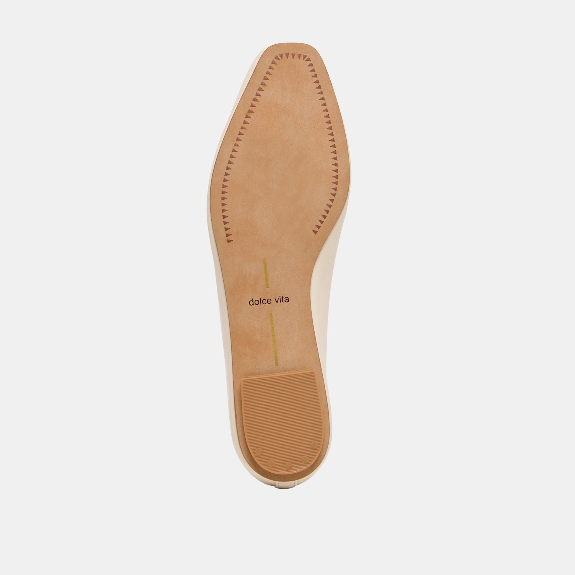 CARET BALLET FLATS BONE LEATHER