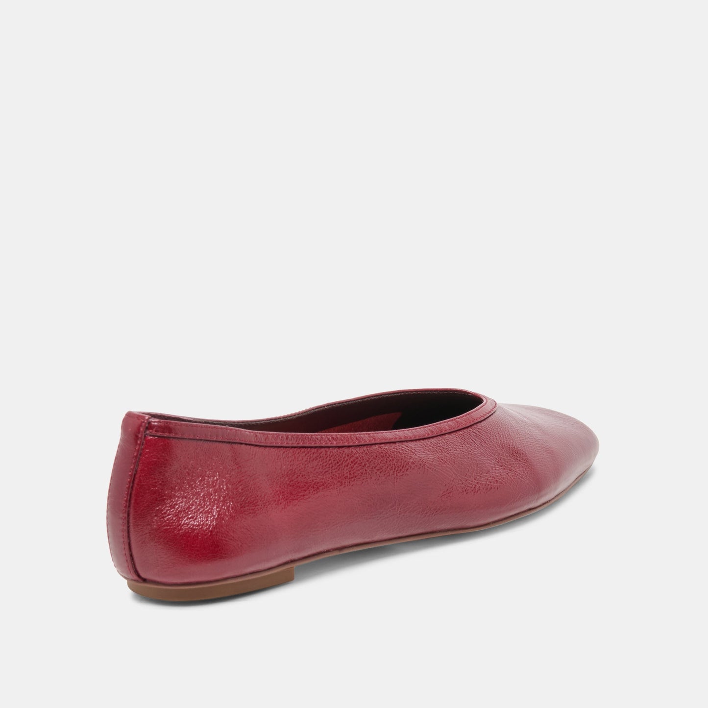 CARET BALLET FLATS GARNET LEATHER