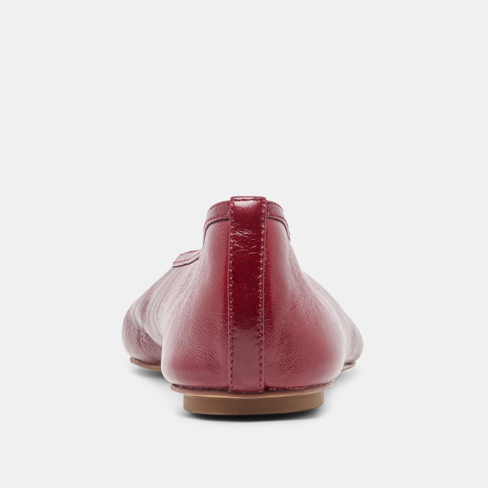 CARET BALLET FLATS GARNET LEATHER