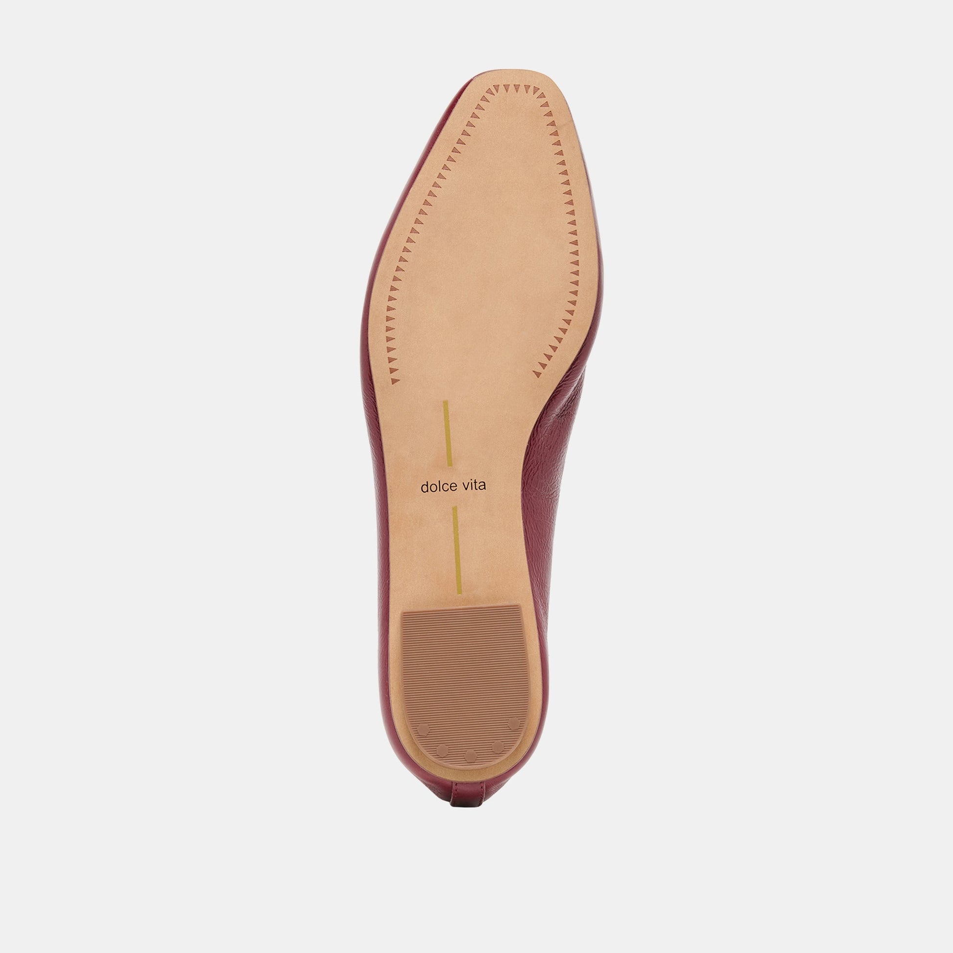 CARET BALLET FLATS GARNET LEATHER