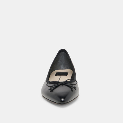 CELIO BALLET FLATS BLACK LEATHER