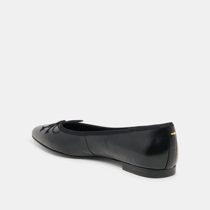 CELIO BALLET FLATS BLACK LEATHER