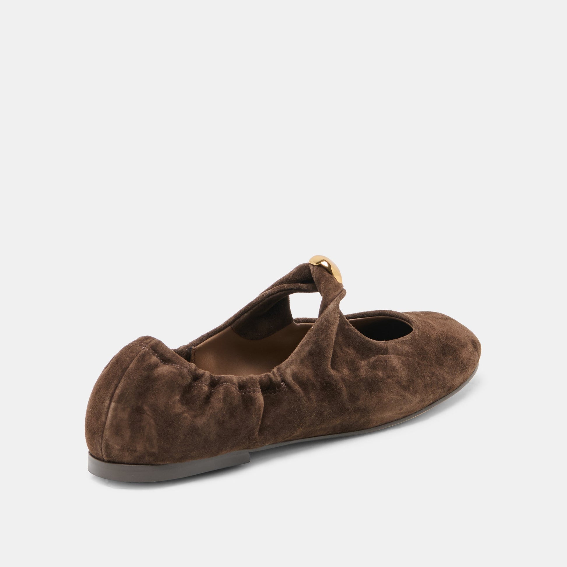 CORNEL FLATS DK BROWN SUEDE