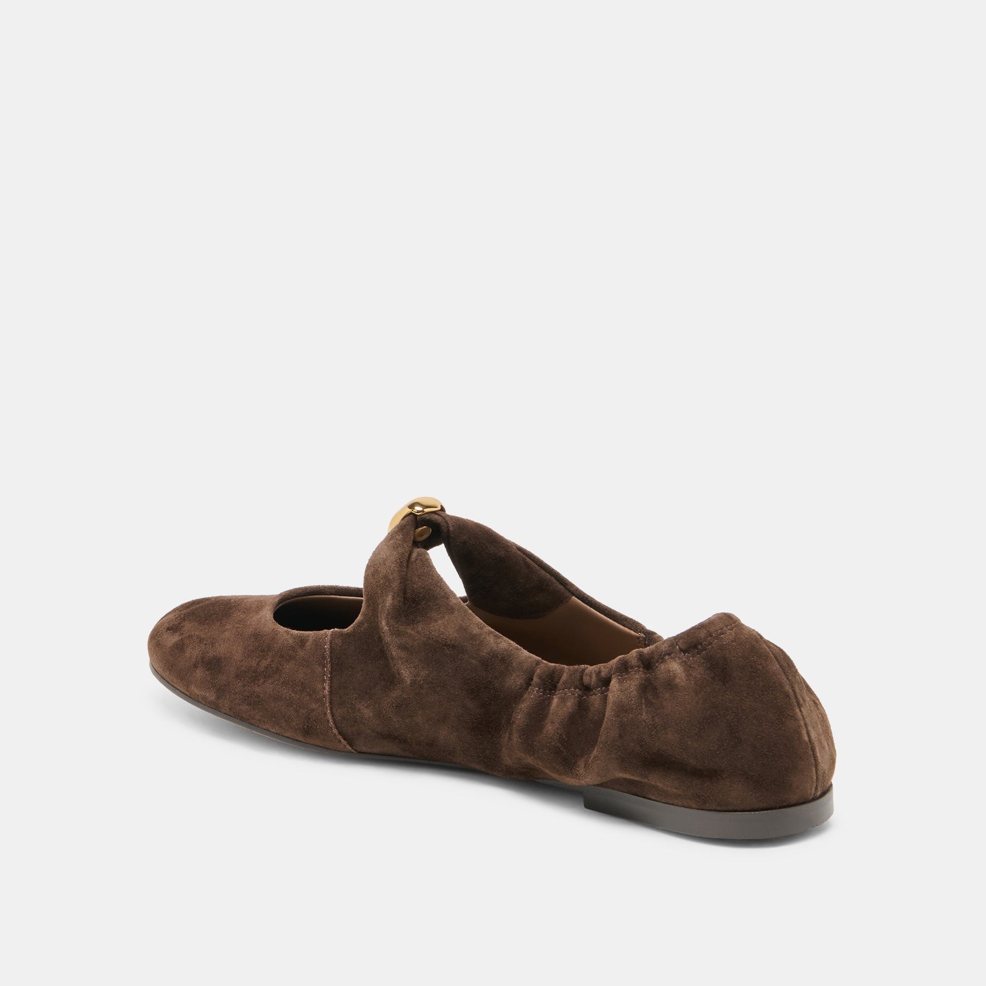 CORNEL FLATS DK BROWN SUEDE