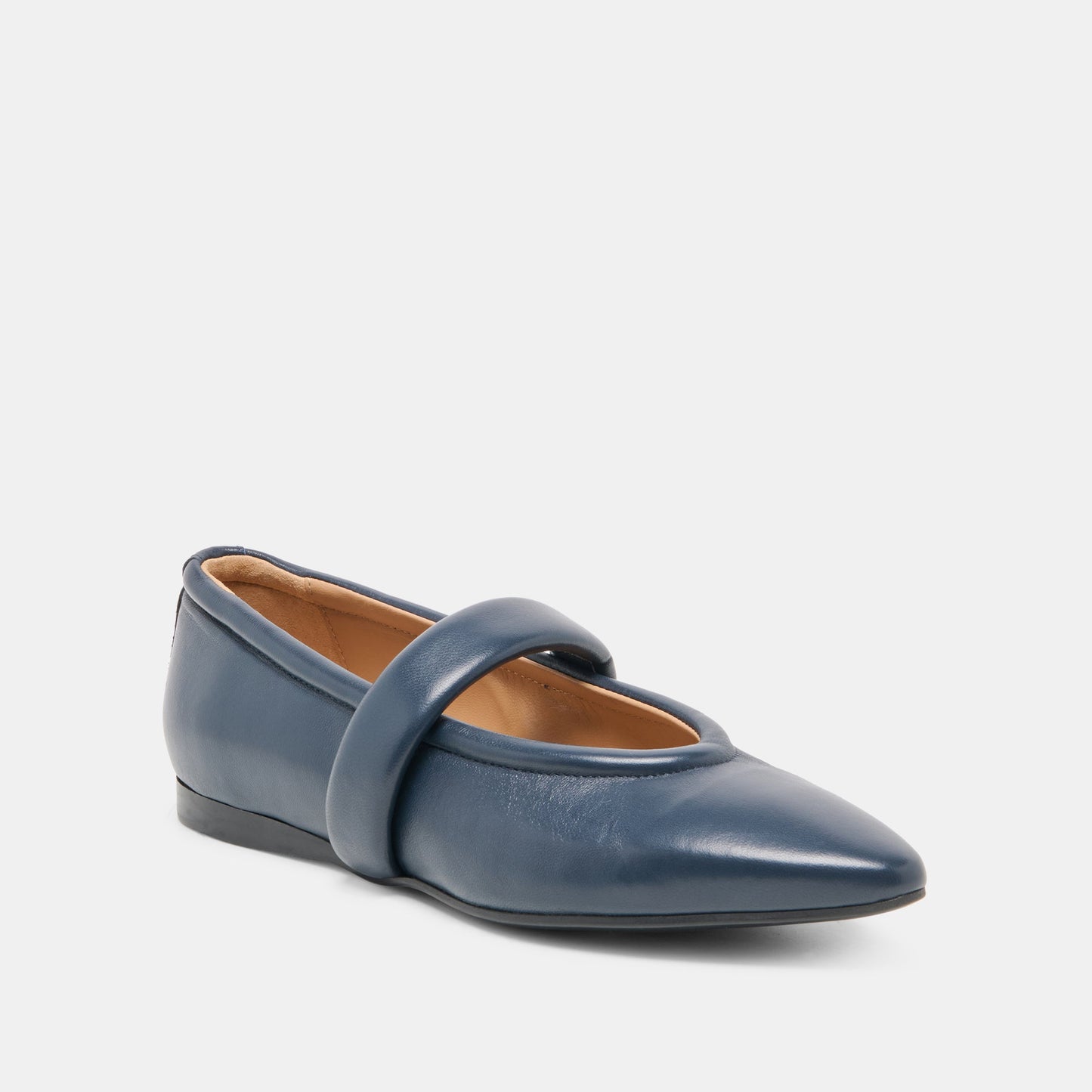 FERA BALLET FLATS NAVY LEATHER