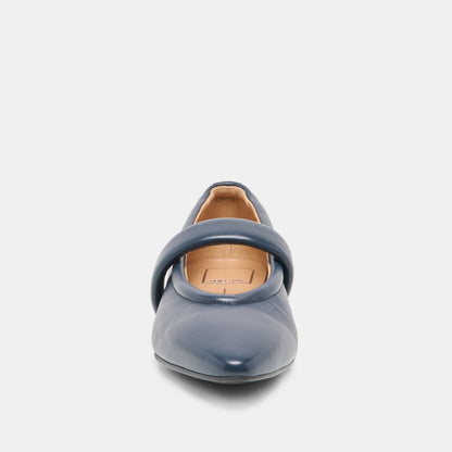 FERA BALLET FLATS NAVY LEATHER
