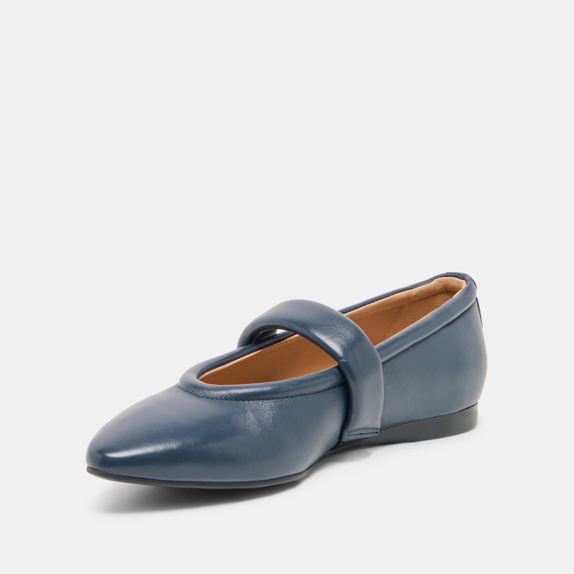 FERA BALLET FLATS NAVY LEATHER