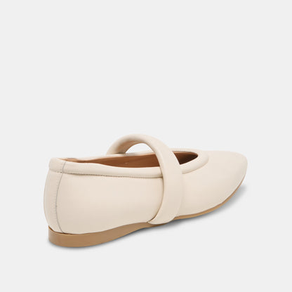 FERA BALLET FLATS OFF WHITE LEATHER