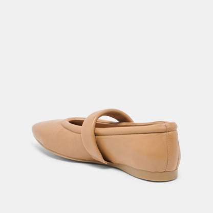 FERA BALLET FLATS TAN LEATHER