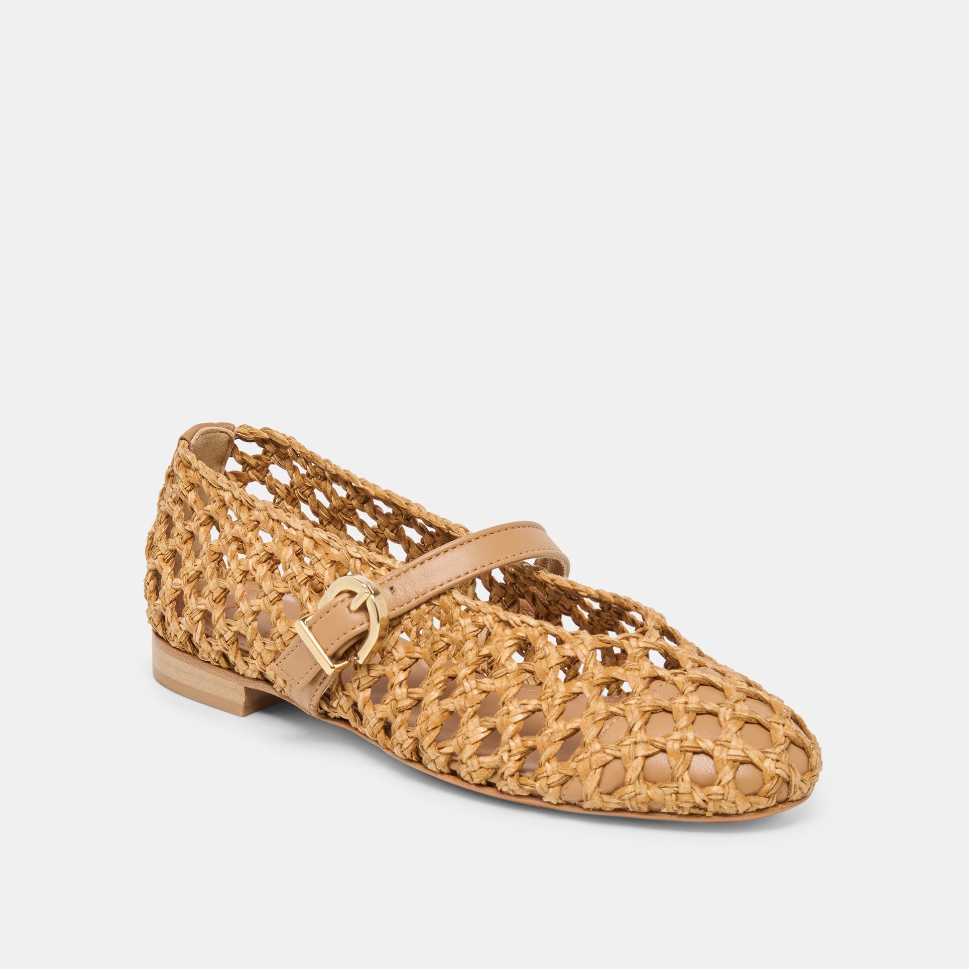 DOVER BALLET FLATS TAN WOVEN STELLA