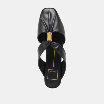FRANEY FLATS BLACK LEATHER