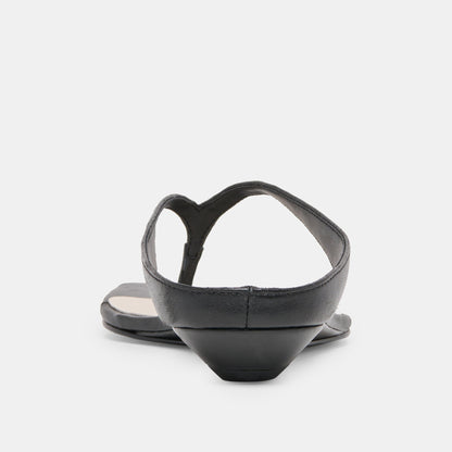 GIZEL SANDALS BLACK LEATHER