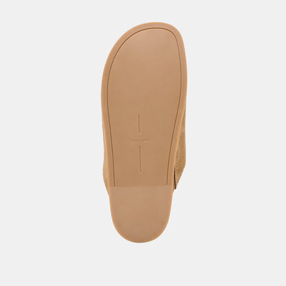 JONEY FLATS LT BROWN SUEDE
