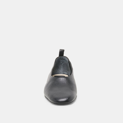 KORY BALLET FLATS BLACK LEATHER