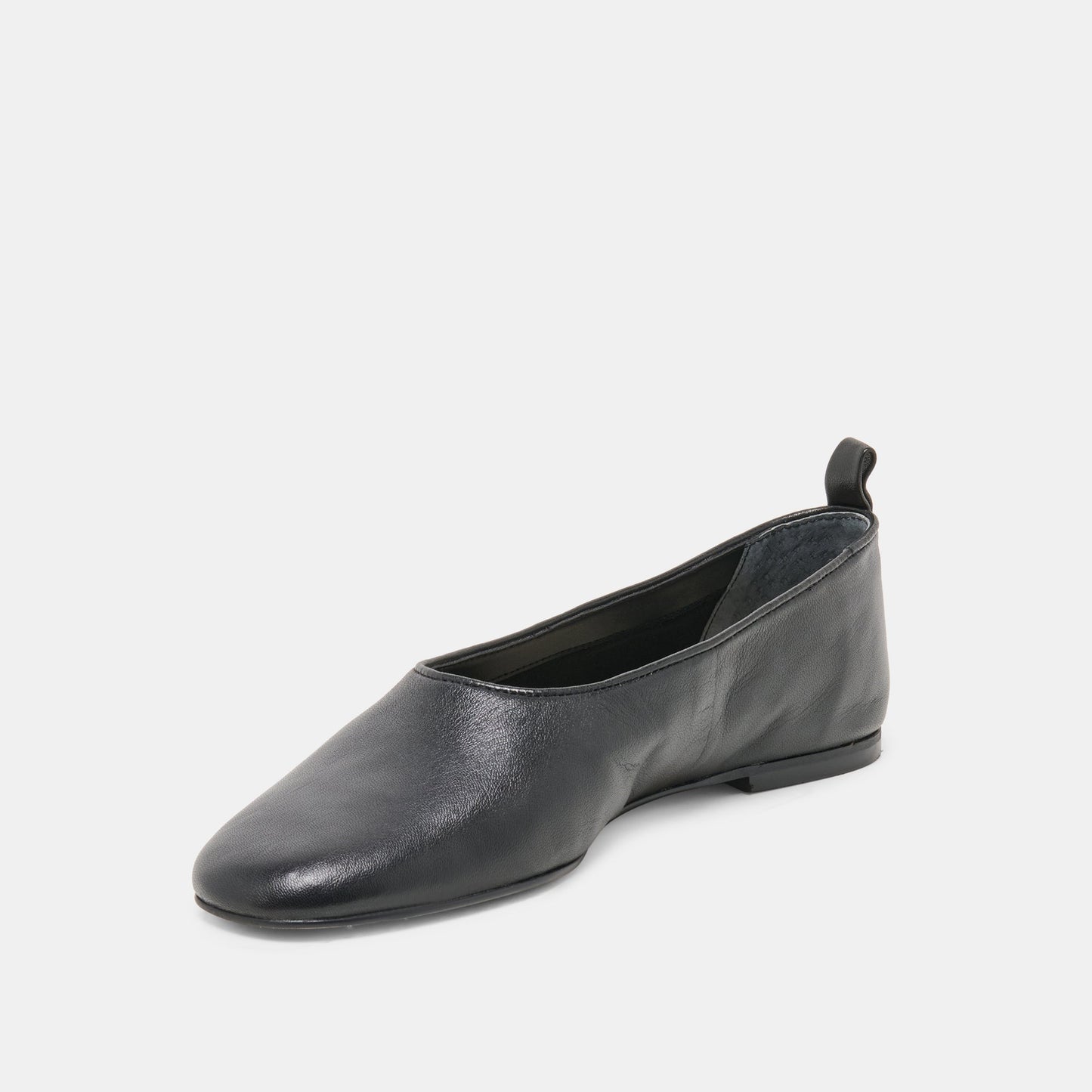 KORY BALLET FLATS BLACK LEATHER