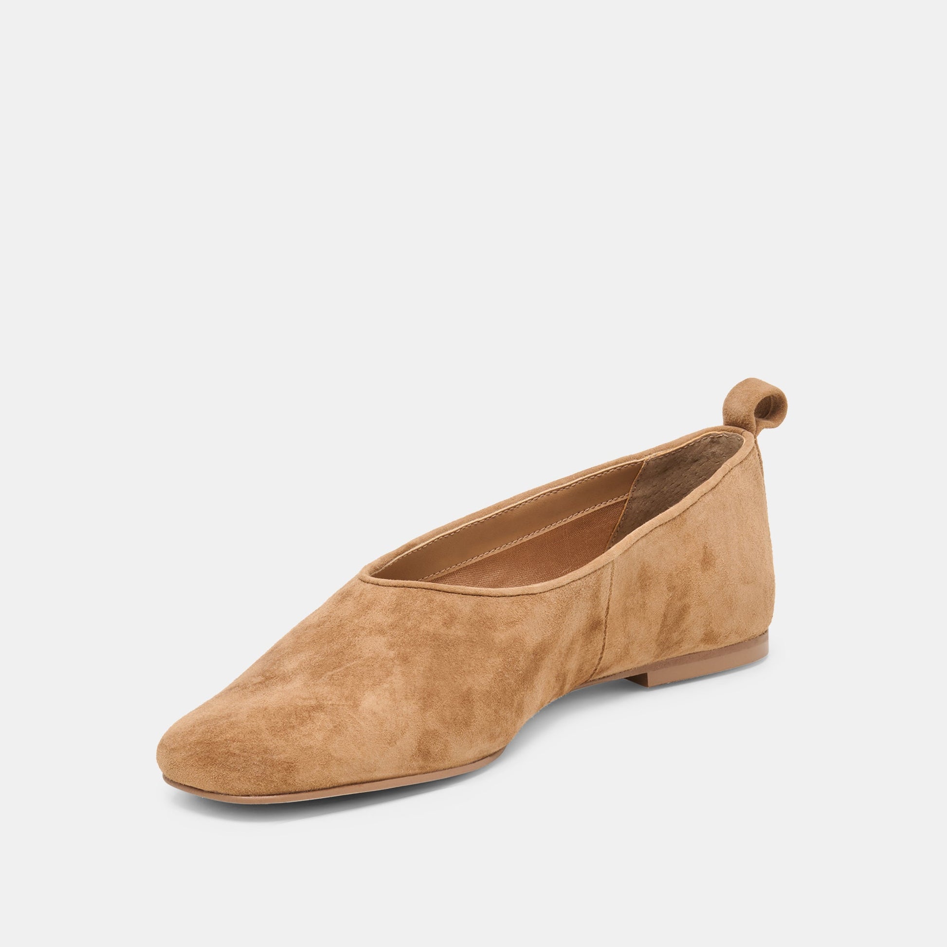 KORY BALLET FLATS LT BROWN SUEDE